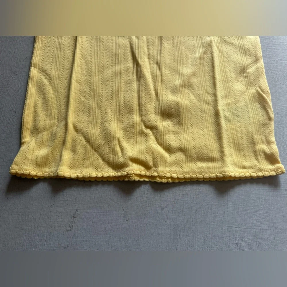 NWT JCREW 100% Cotton Pointelle tank top in Lemon Zest